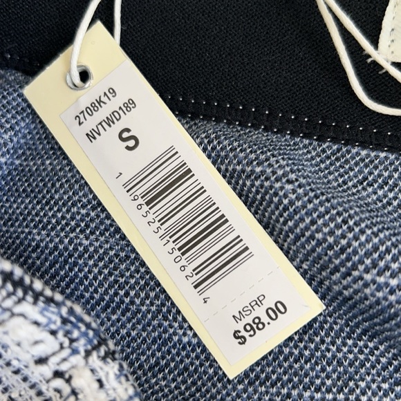 Max studio navy tweed faux wrap mini skirt - Picture 4 of 5